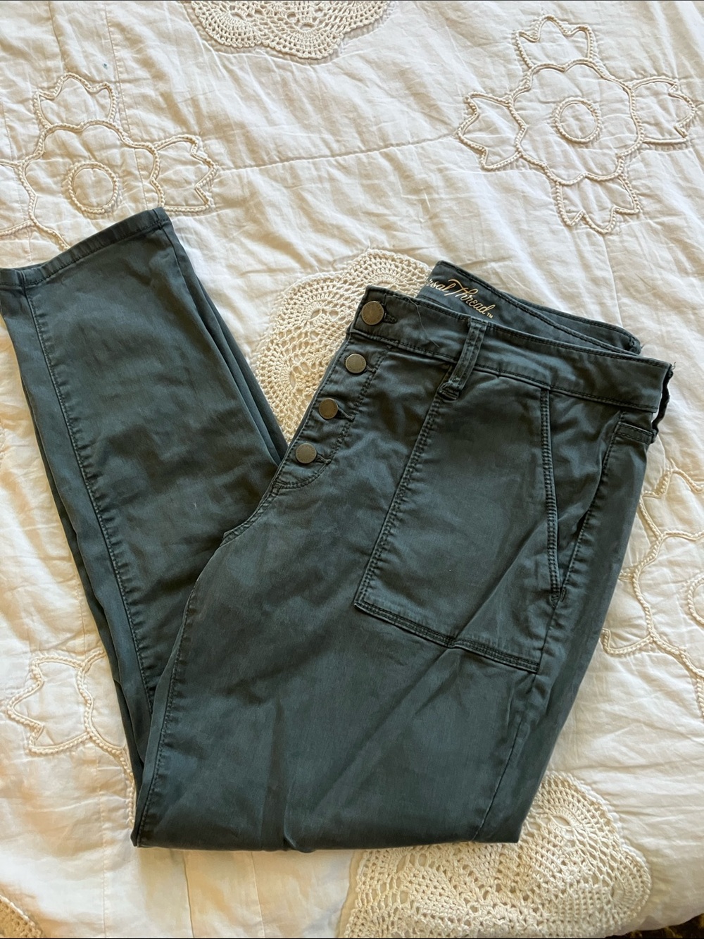 Universal Thread High-Rise Button-Fly Jeans - Deep Teal